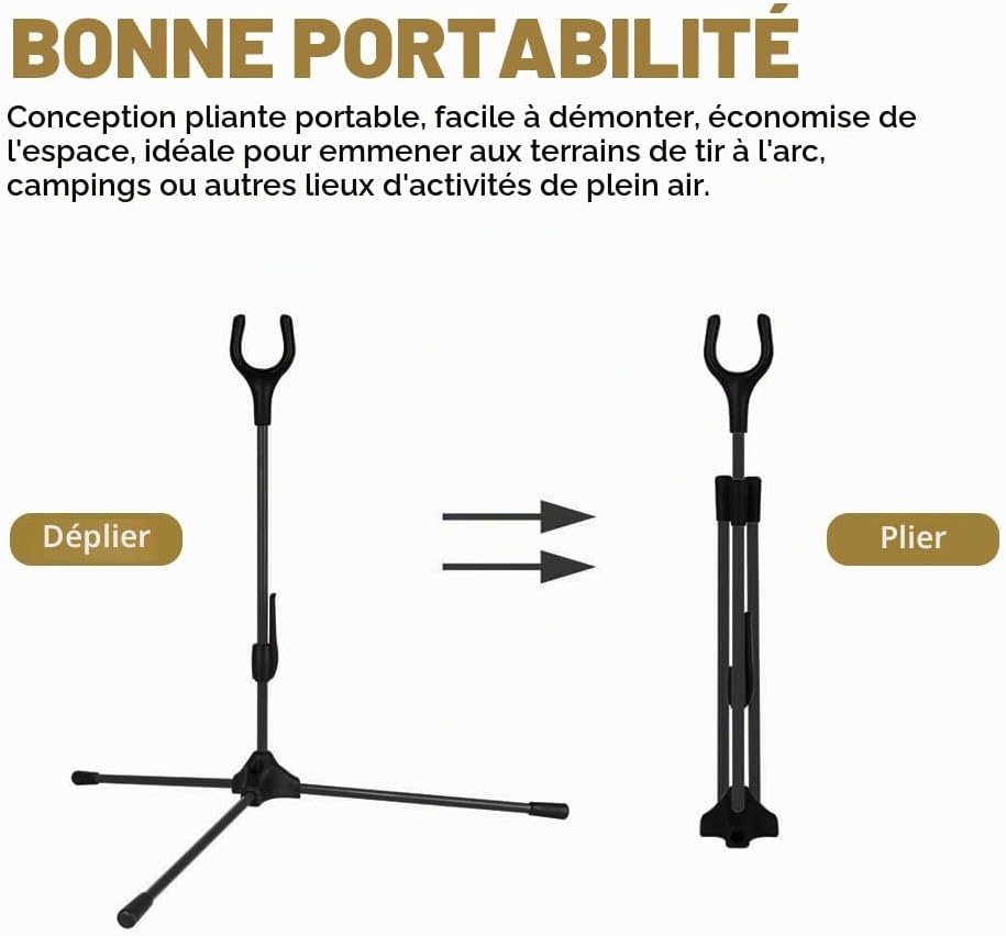 Support d'arc pliable en fibre de verre - Noir - 26% de remise
