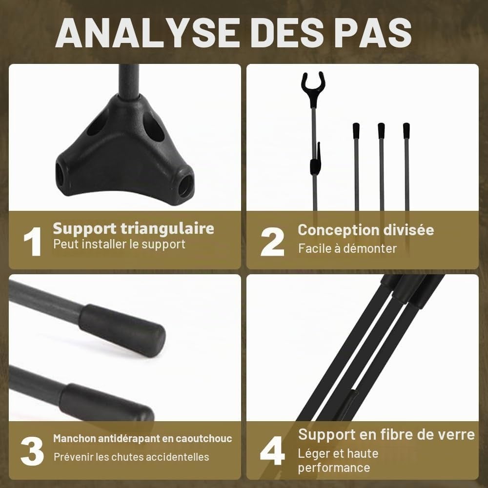 Support d'arc pliable en fibre de verre - Noir - 26% de remise
