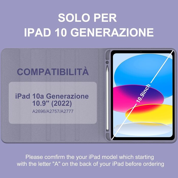Étui clavier violet pour iPad 10/11 - QWERTY Italien - 31% de remise