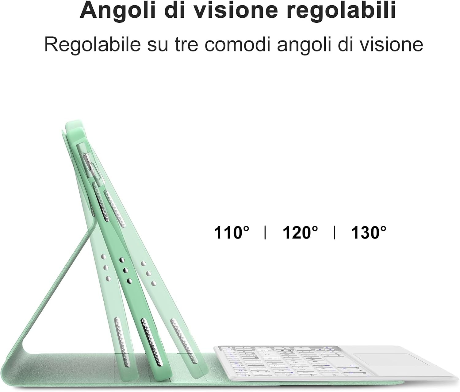 Étui clavier pour iPad Air 11" - Vert - QWERTY - Bluetooth - 32% de remise
