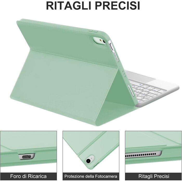 Étui clavier pour iPad Air 11" - Vert - QWERTY - Bluetooth - 32% de remise