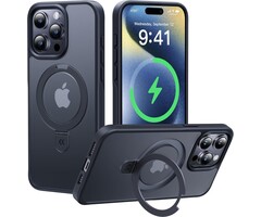 Coque iPhone 15 Pro Support Magnétique Noir Mat - 47% de remise