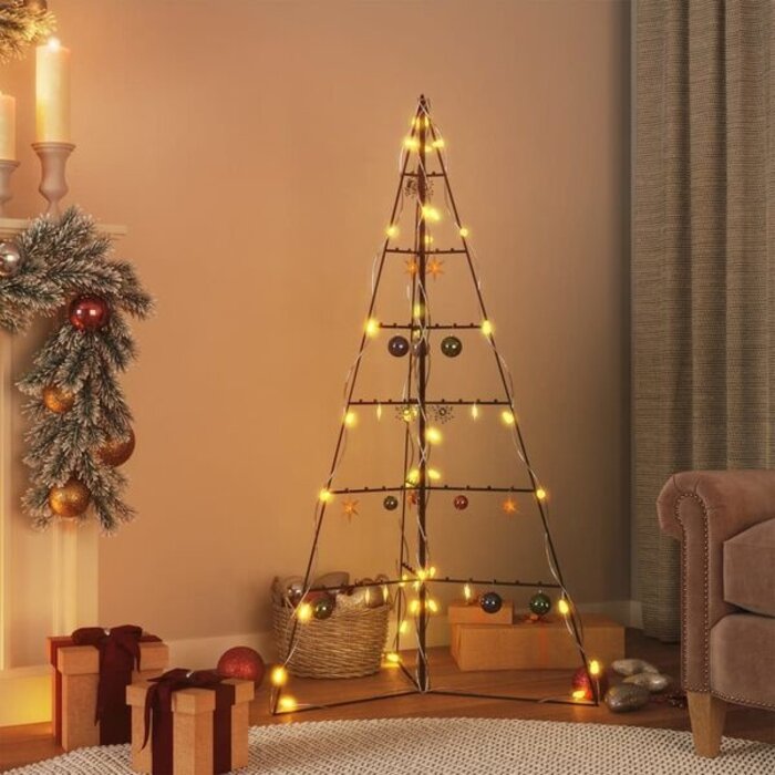 Sapin de Noël décoratif en métal noir 140 cm - 45% de remise