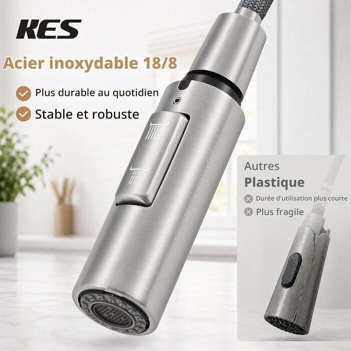 Douchette de robinet cuisine inox - 32% de remise