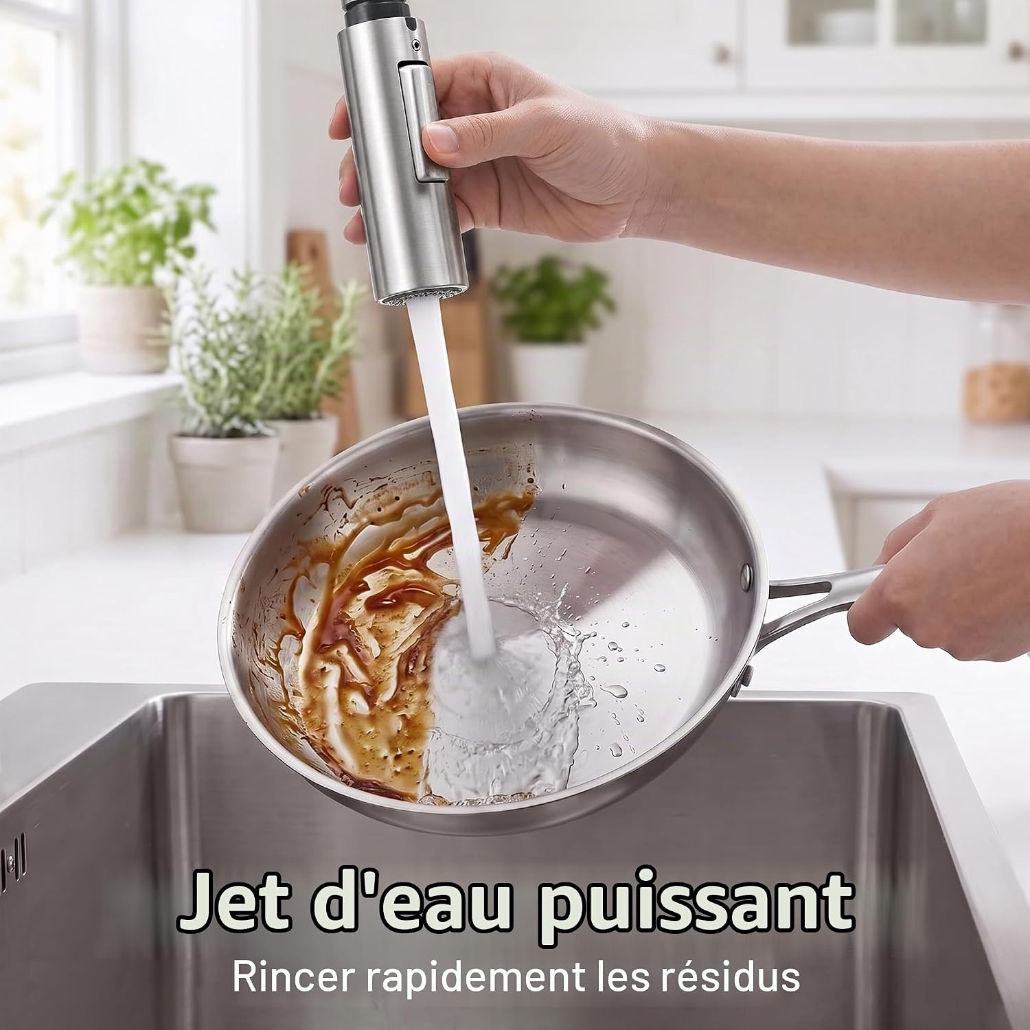 Douchette de robinet cuisine inox - 32% de remise