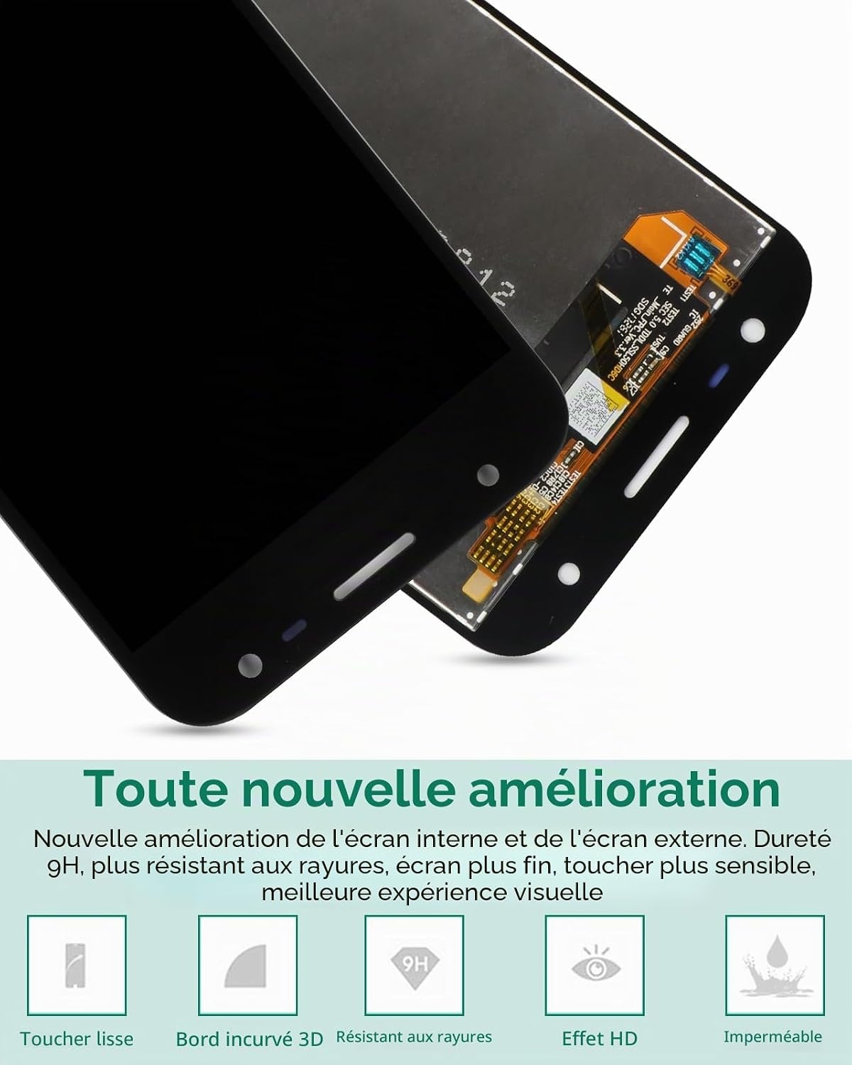 Écran LCD et vitre tactile pour Smartphone - 26% de remise - Noir