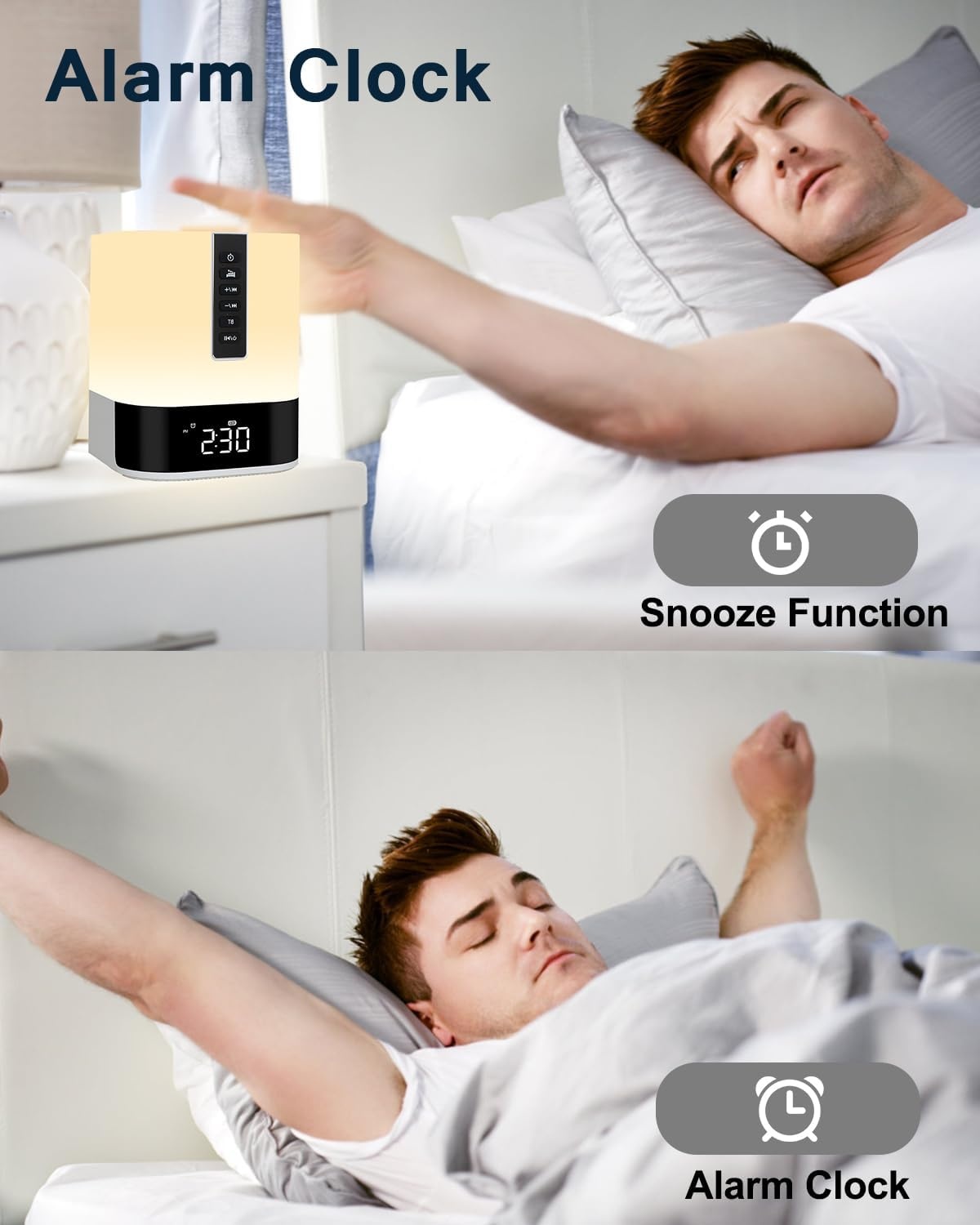 Réveil Enfant Bluetooth avec Veilleuse et Bruits Blancs - 28% de remise