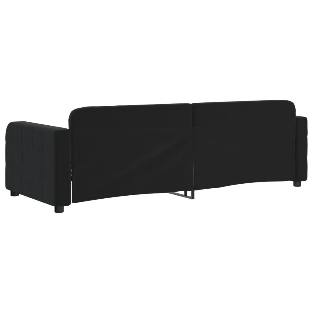 Vidaxl Canapé-lit 80x200 cm velours noir - 35% de remise