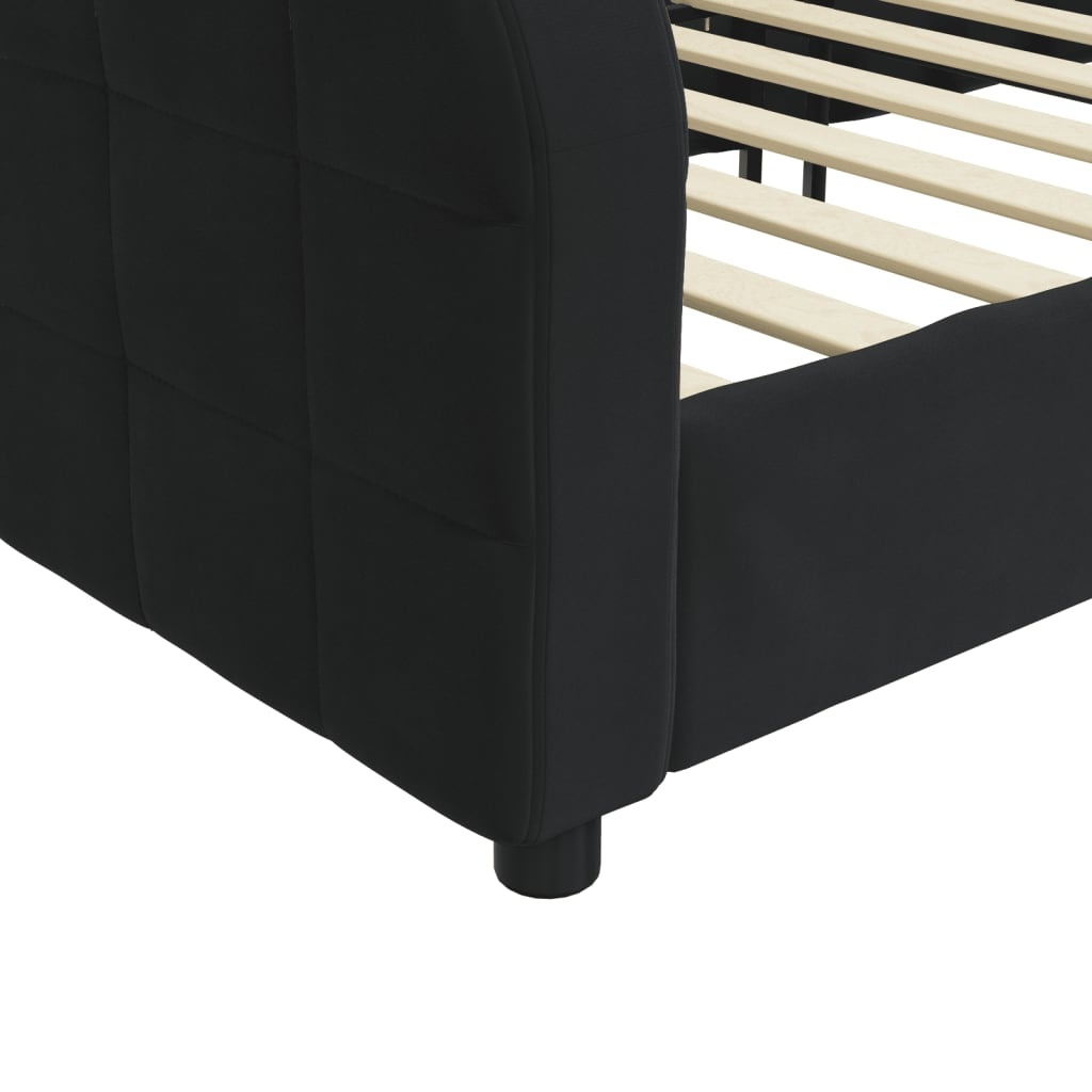 Vidaxl Canapé-lit 80x200 cm velours noir - 35% de remise