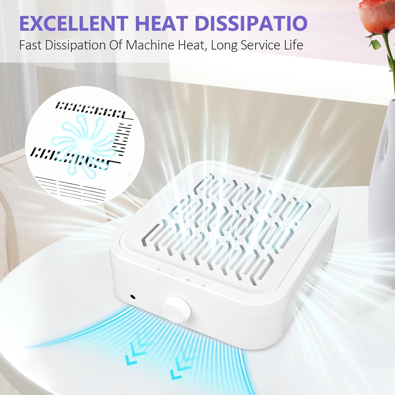 Aspirateur à poussière pour ongles 120W - Blanc - 40% de remise