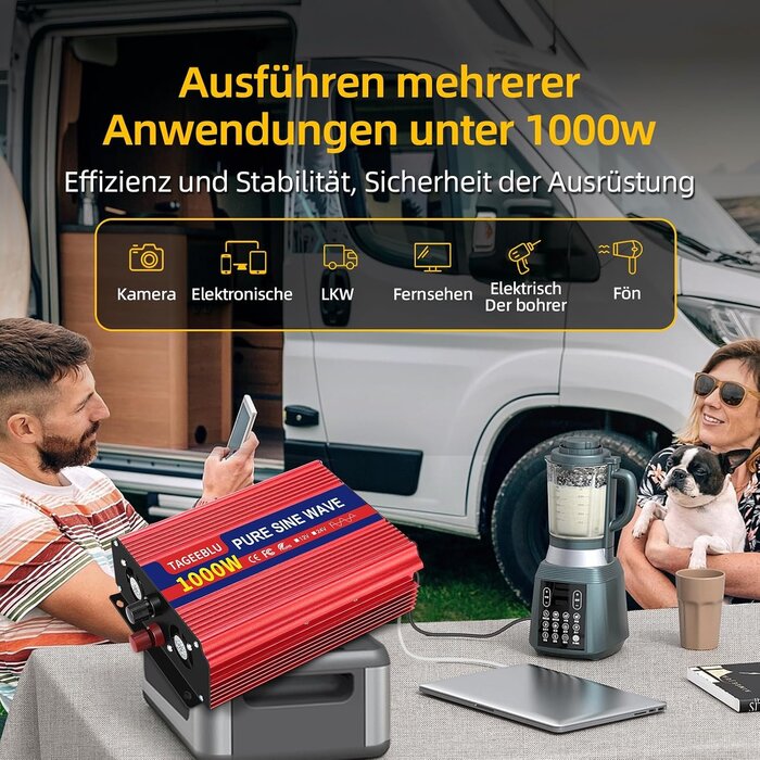 Convertisseur 1000W 12V vers 220V Pur Sinus - 34% de remise