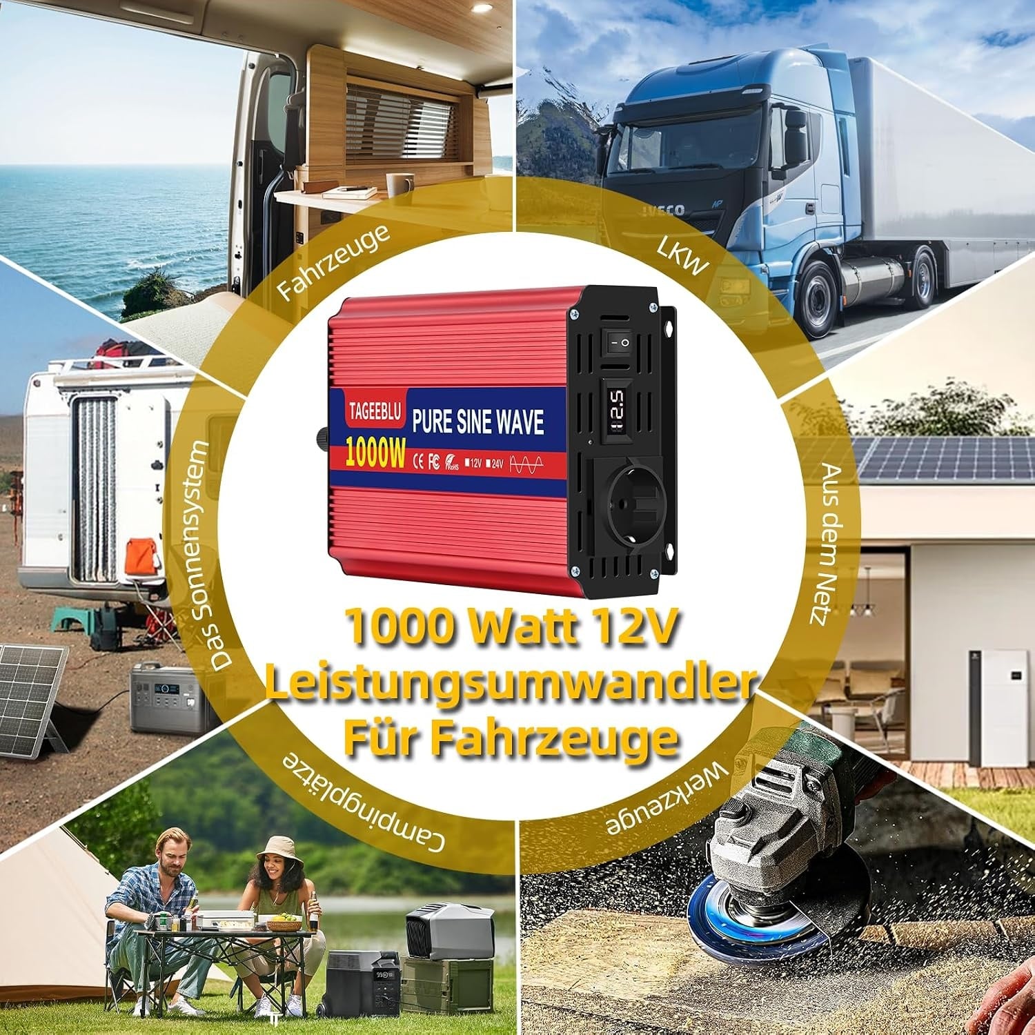 Convertisseur 1000W 12V vers 220V Pur Sinus - 34% de remise