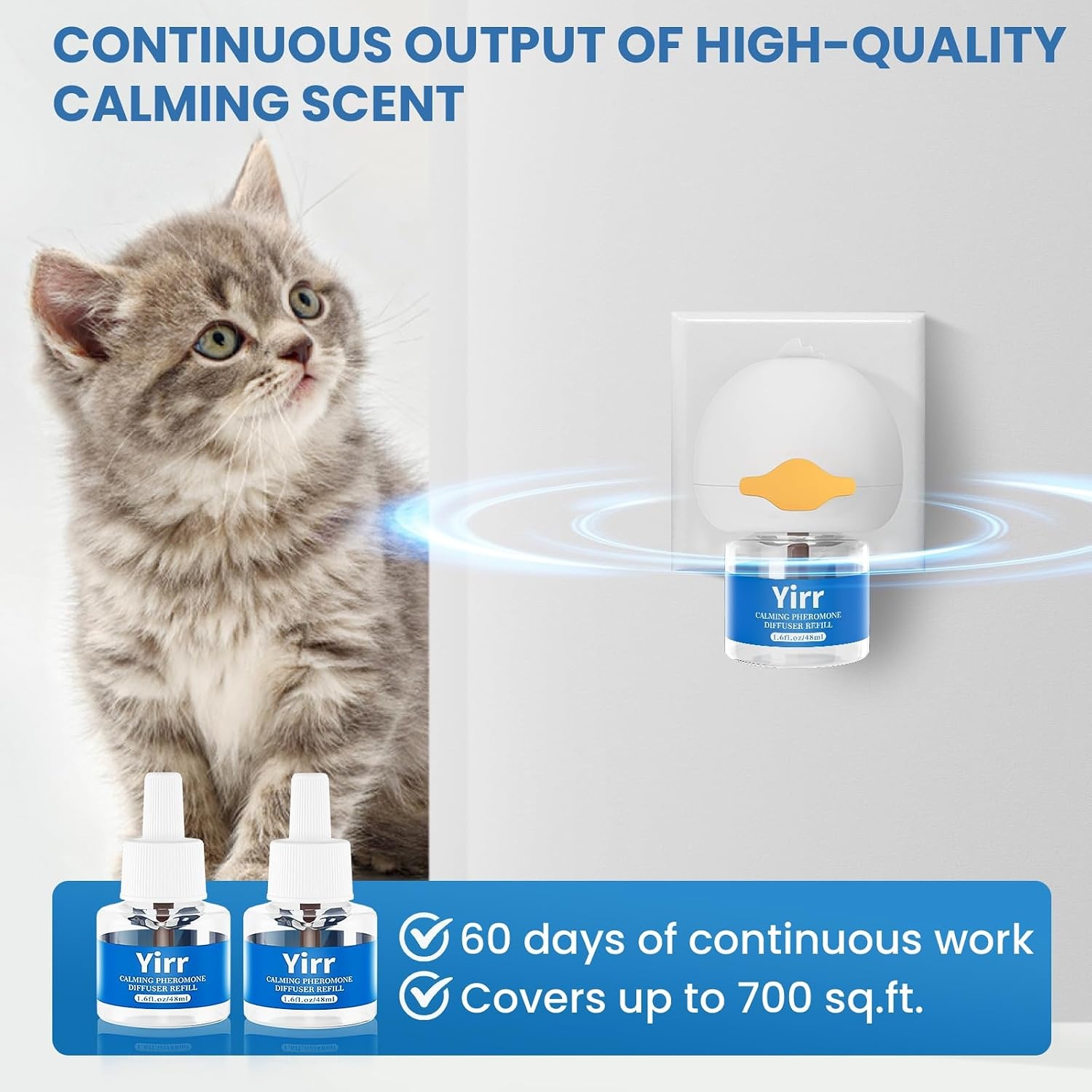Diffuseur de phéromones pour chats - 2 diffuseurs et 2 recharges - 30% de remise