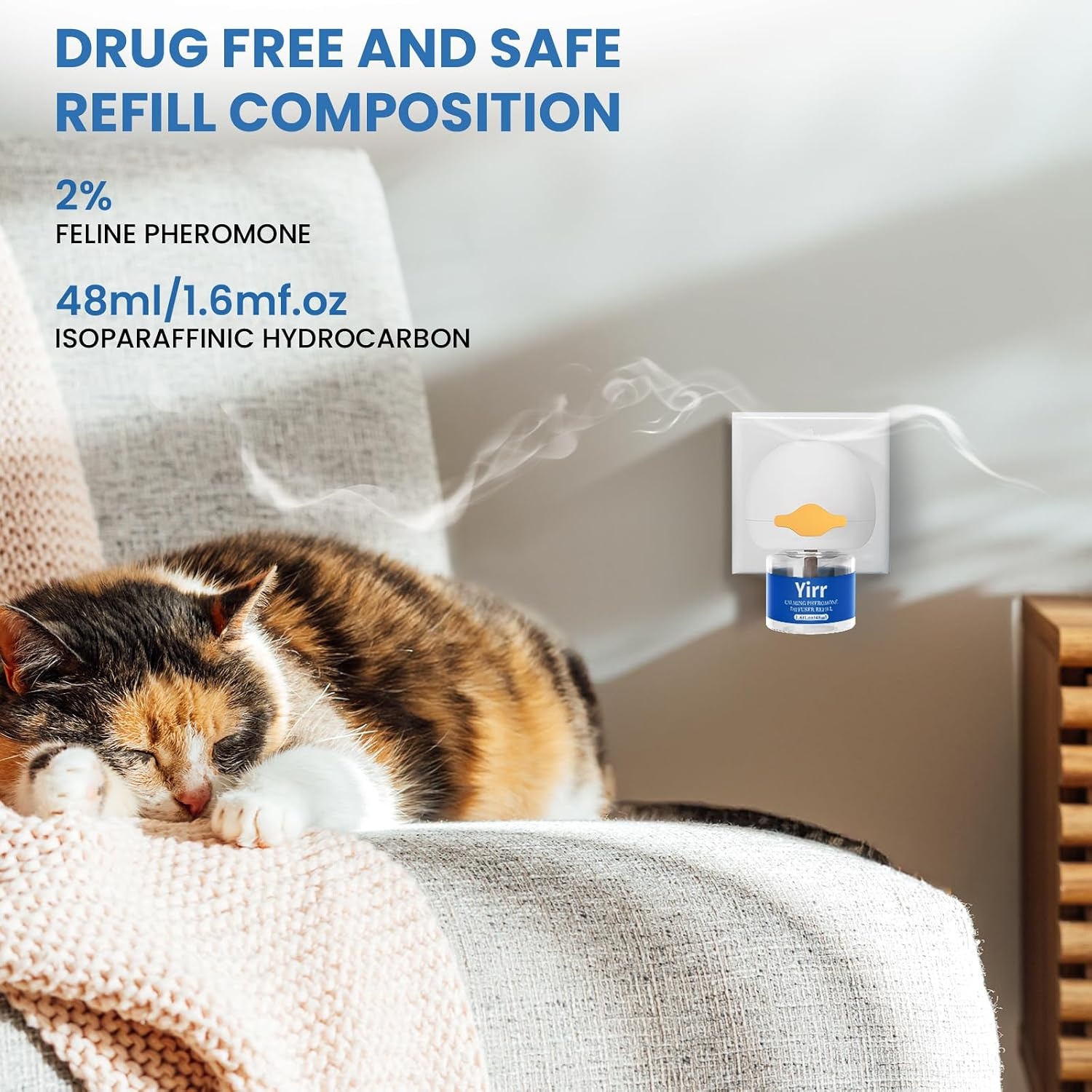 Diffuseur de phéromones pour chats - 2 diffuseurs et 2 recharges - 30% de remise