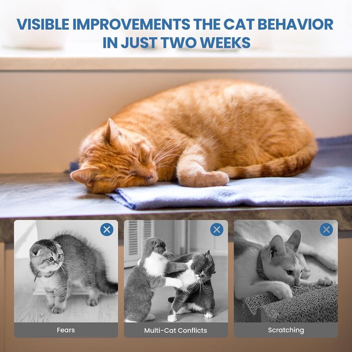 Diffuseur de phéromones pour chats - 2 diffuseurs et 2 recharges - 30% de remise