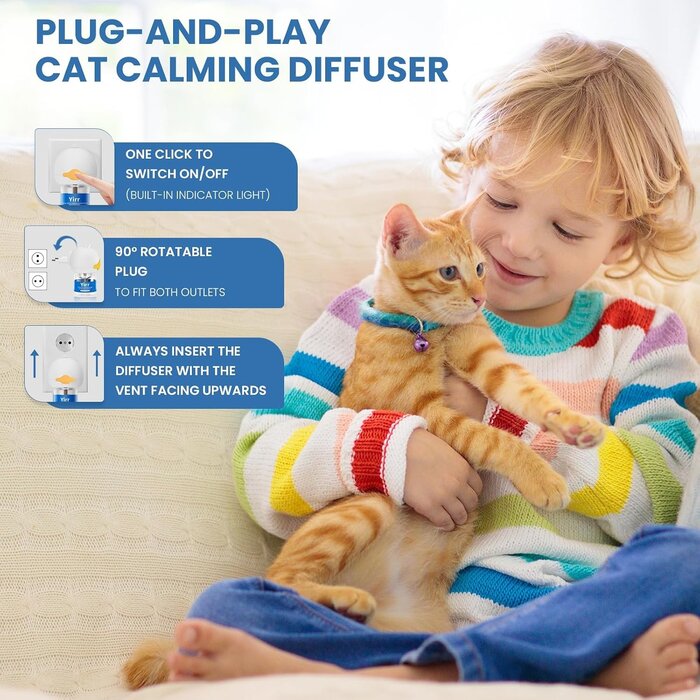 Diffuseur de phéromones pour chats - 2 diffuseurs et 2 recharges - 30% de remise