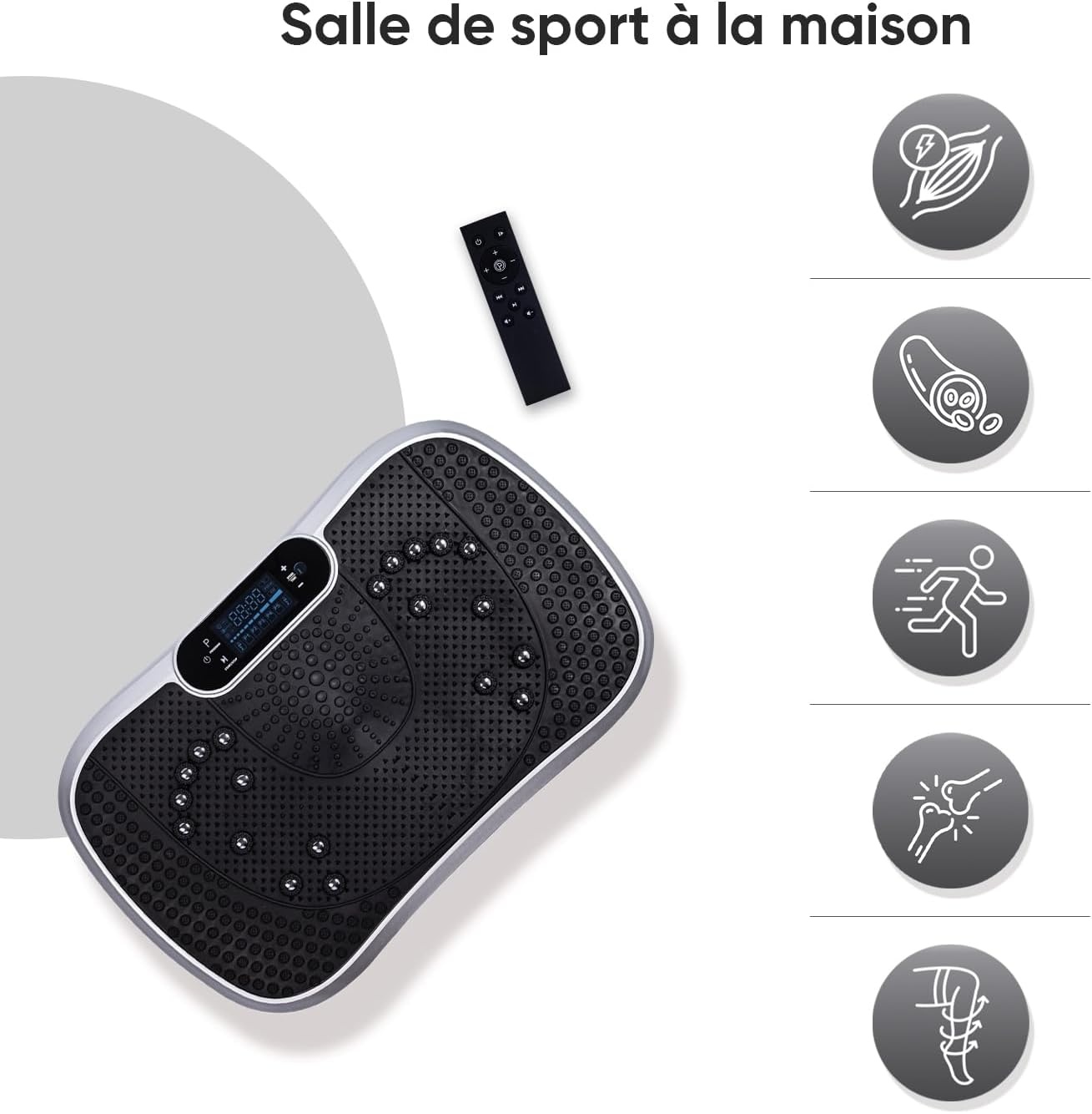 Plateforme vibrante fitness et 5 bandes résistance - 34% de remise