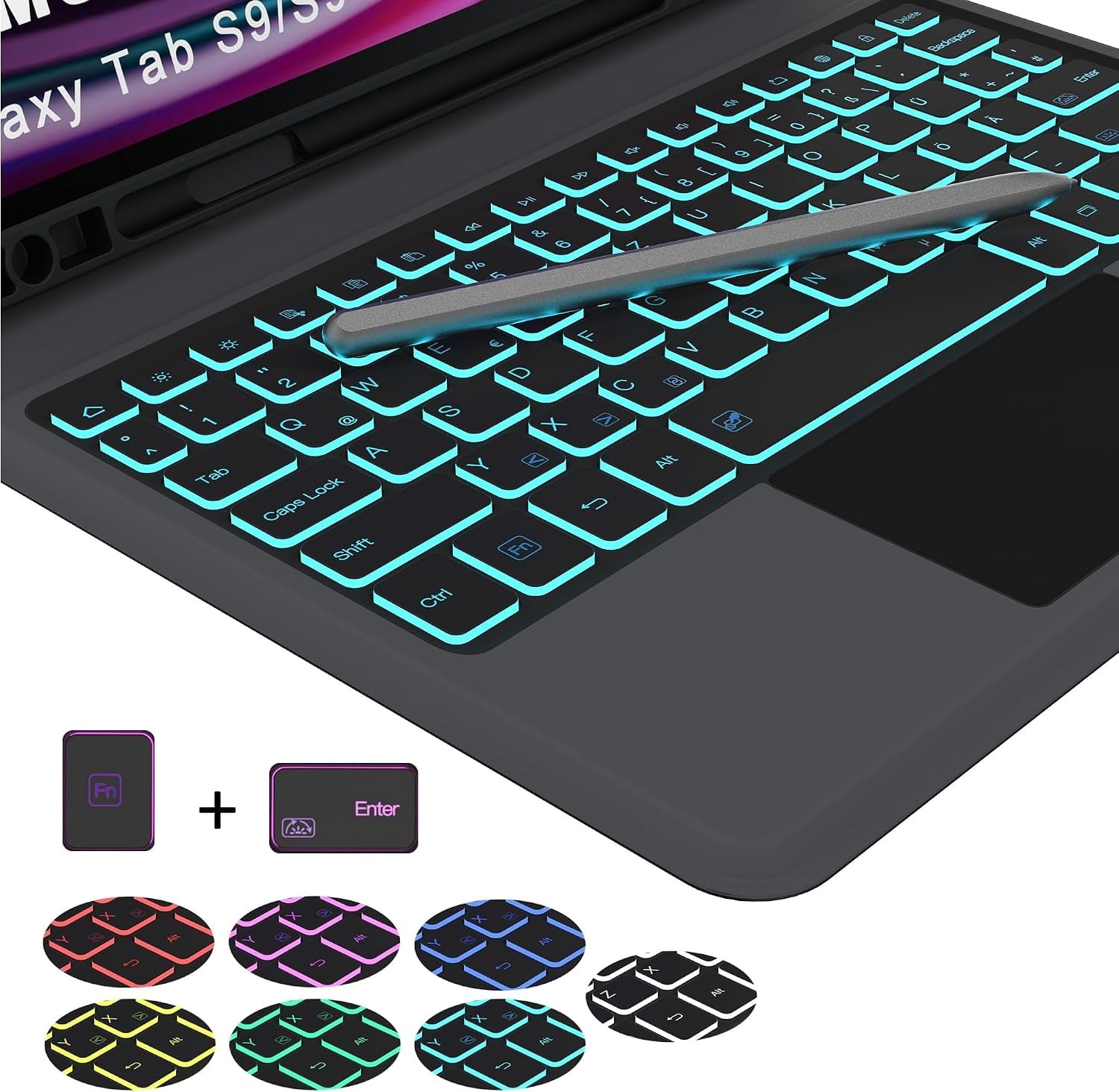 Étui clavier pour Samsung Galaxy Tab S9 FE / S9 - 28% de remise