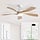 Ventilateur de plafond LED 132 cm bois clair - 35% de remise