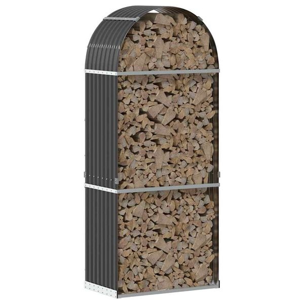 Vidaxl Abri à bois anthracite 80x45x190 cm - 34% de remise