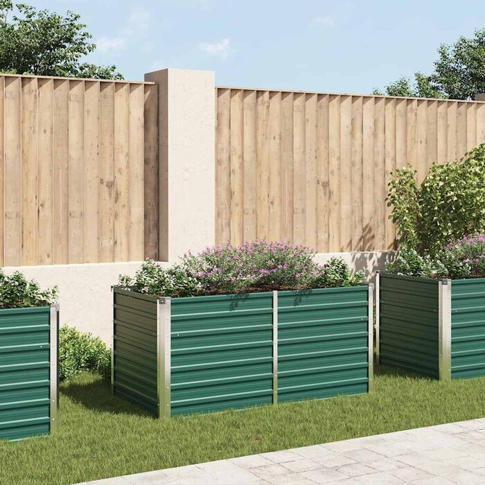 Vidaxl Jardinière surélevée en acier vert 160x80 cm - 34% de remise