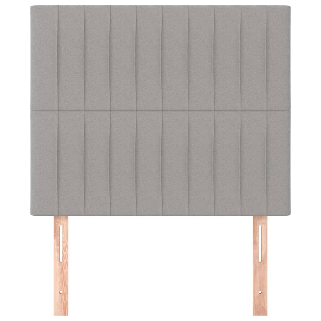 Vidaxl Lot de 2 têtes de lit gris clair - 80x88 cm - 34% de remise