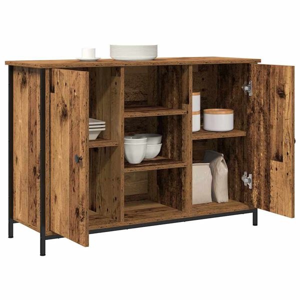 Vidaxl Buffet en bois aspect vieux bois 100 x 35 x 70 cm - 34% de remise