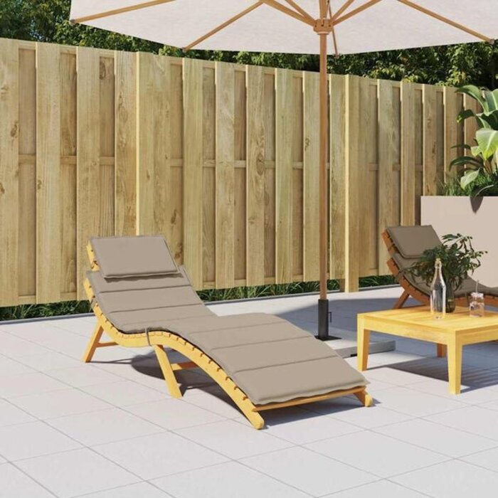 Vidaxl Matelas de bain de soleil taupe 186x58cm - 33% de remise