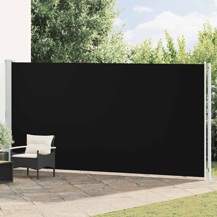 Vidaxl Pare-vue latéral rétractable 200 x 600 cm Noir - 35% de remise