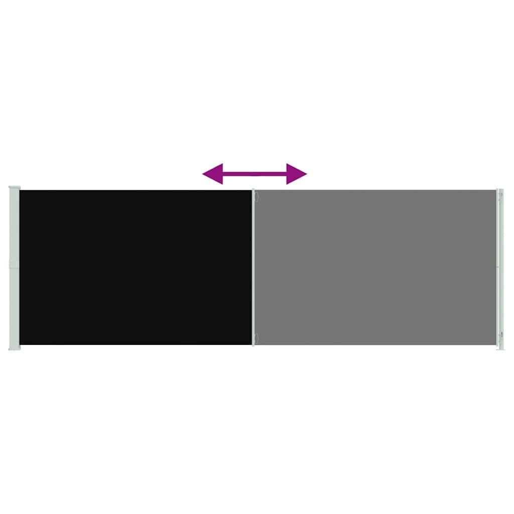 Vidaxl Pare-vue latéral rétractable 200 x 600 cm Noir - 35% de remise