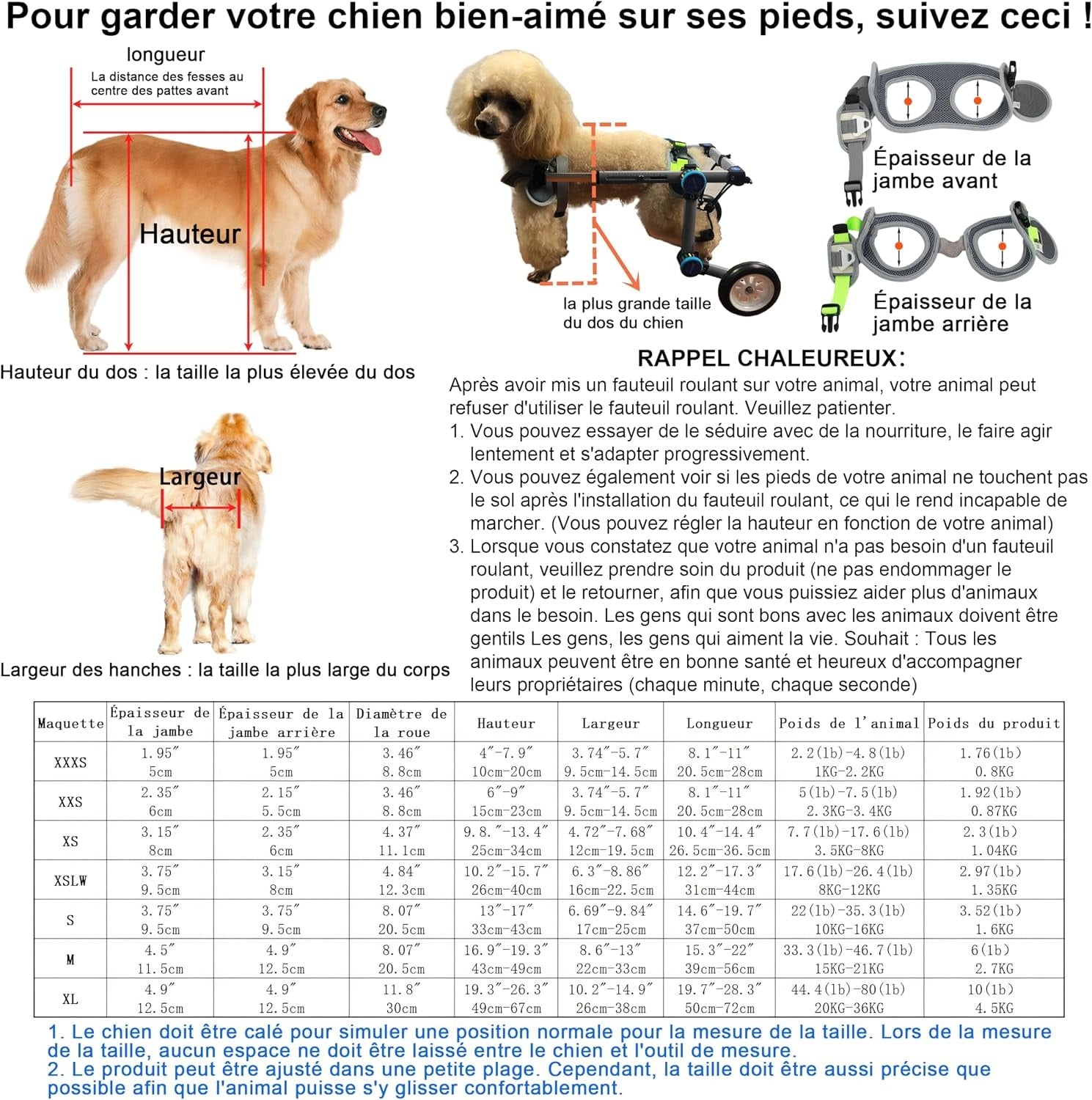 Fauteuil roulant pour chien XS - Pliable - 58% de remise