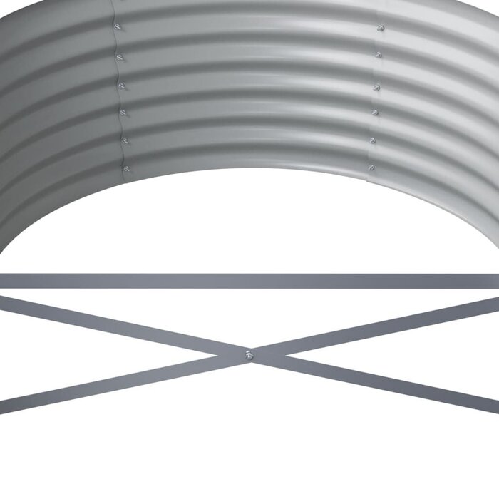Vidaxl Jardinière surélevée ovale 440x80cm gris - 34% de remise