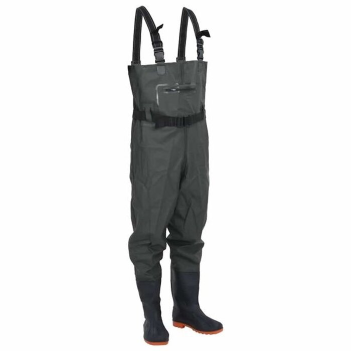 Vidaxl Cuissardes de pêche taille 43 avec bottes - Vert - 33% de remise