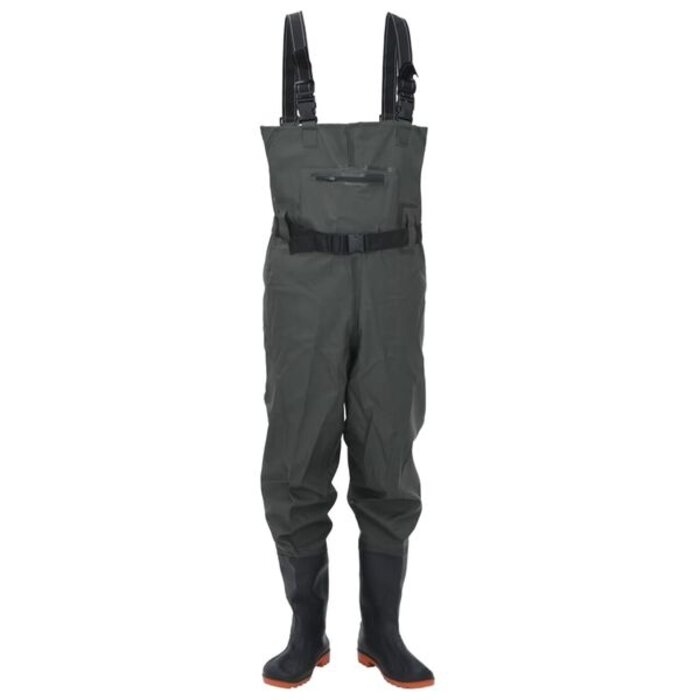 Vidaxl Cuissardes de pêche taille 43 avec bottes - Vert - 33% de remise