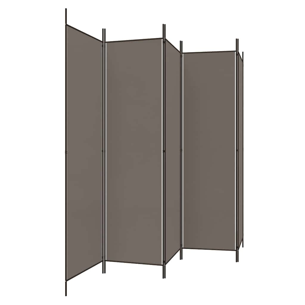 Vidaxl Paravent 5 panneaux 250x200 cm anthracite - 32% de remise