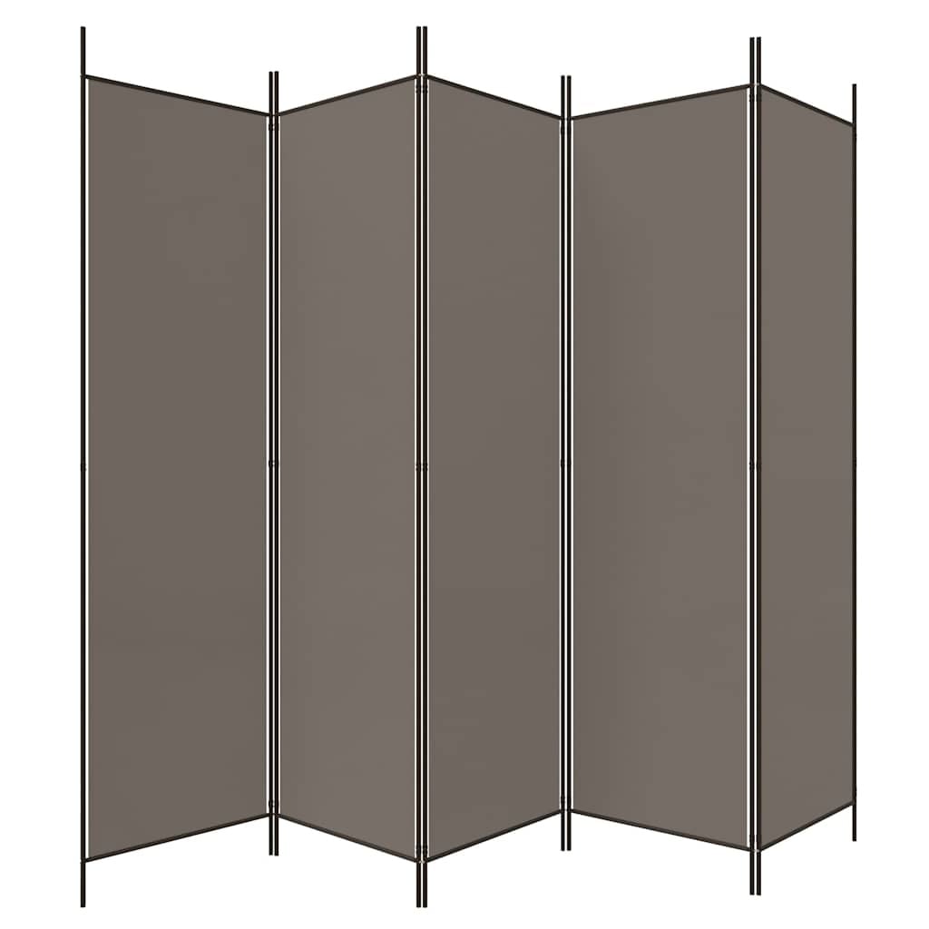 Vidaxl Paravent 5 panneaux 250x200 cm anthracite - 32% de remise