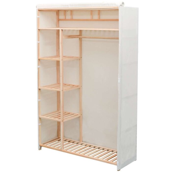 Vidaxl Armoire en tissu et bois de pin 110x40x170 cm - 35% de remise