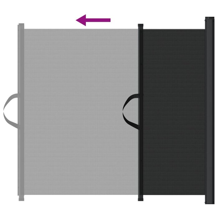 Vidaxl Barrière rétractable pour animaux 117,5 x 125 cm - Noir - 34% de remise