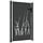 Portail de jardin 105x130 cm motif herbe anthracite - 35% de remise