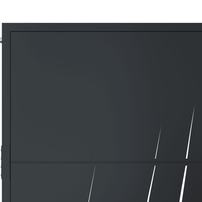 Vidaxl Portail de jardin 105x130 cm motif herbe anthracite - 35% de remise