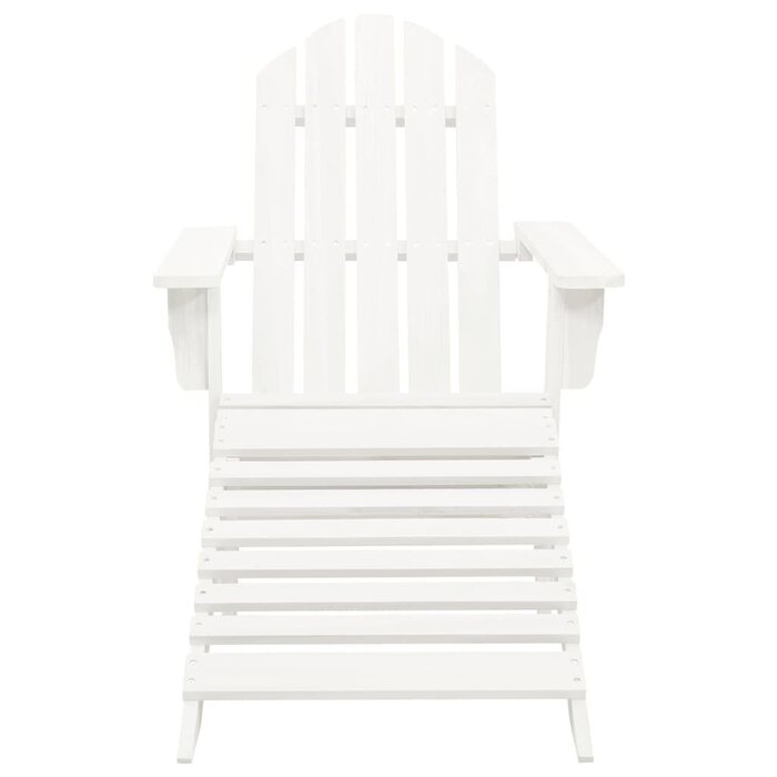 Vidaxl Chaise Adirondack avec repose-pieds et table - Blanc - 34% de remise