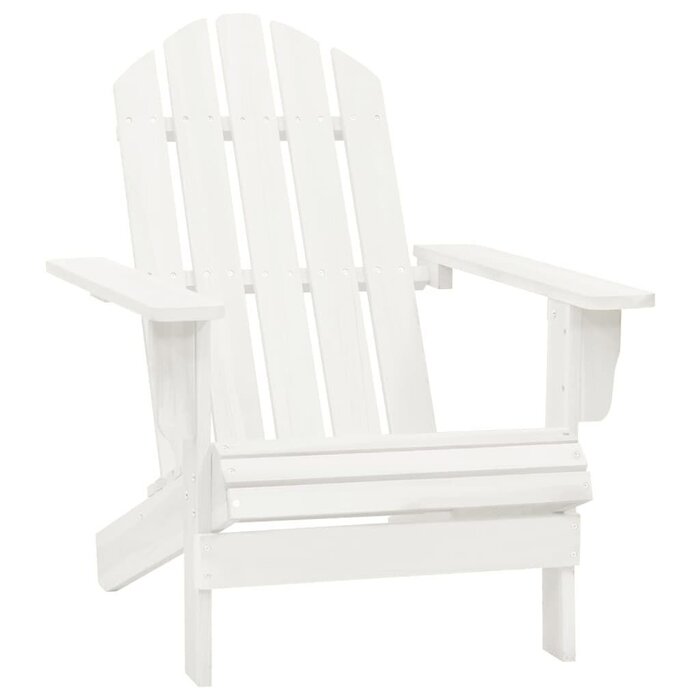 Vidaxl Chaise Adirondack avec repose-pieds et table - Blanc - 34% de remise