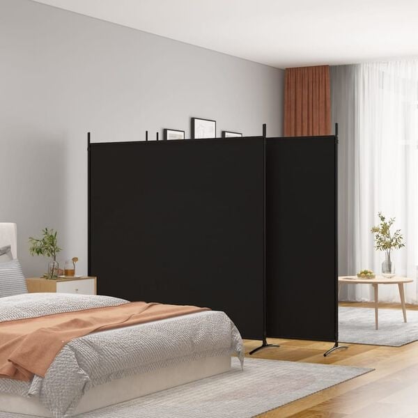 Vidaxl Paravent noir 4 panneaux 698x180 cm - 34% de remise