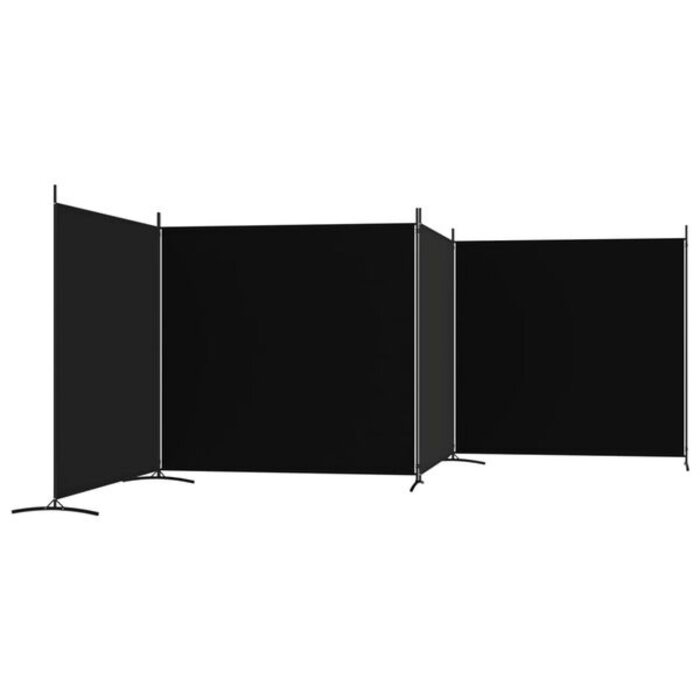 Vidaxl Paravent noir 4 panneaux 698x180 cm - 34% de remise