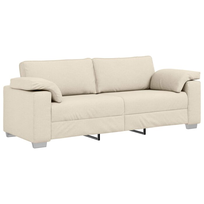 Vidaxl Canapé 3 places beige 220 cm en tissu - 35% de remise