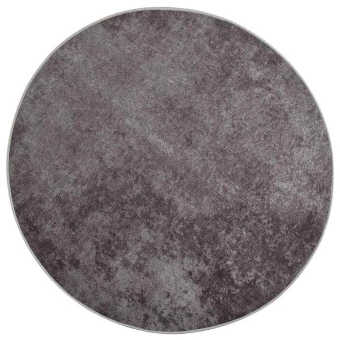 Vidaxl Tapis de sol rond en velours gris 120 cm - 32% de remise