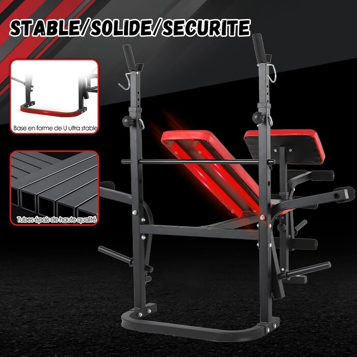 Banc de musculation pliable et réglable - 35% de remise