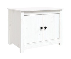 Vidaxl Table basse en pin massif blanc 71x49x55 cm - 54% de remise