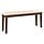 Banc en bois d'hévéa et tissu marron - 110 cm - 34% de remise