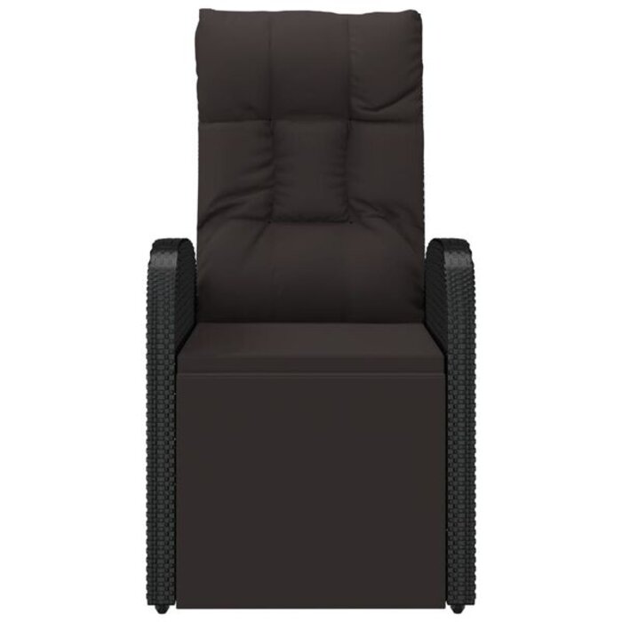 Vidaxl Fauteuil de jardin inclinable noir - 34% de remise